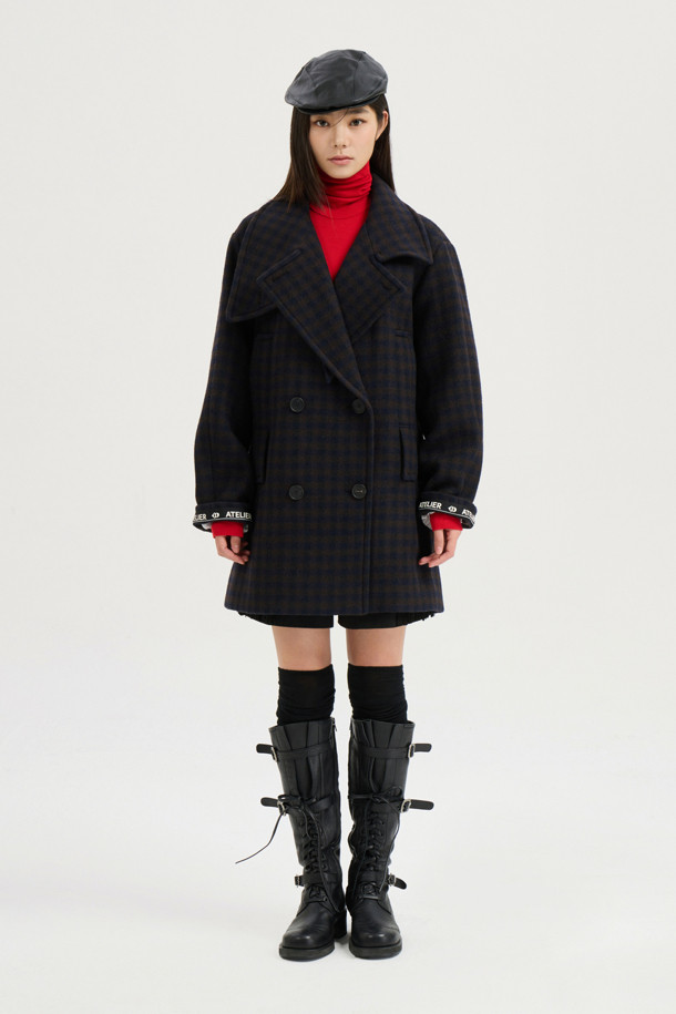 LUCKY CHOUETTE - 코트 - [Atelier] Belted Twrill Half Coat