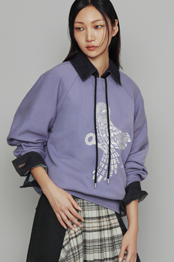 LUCKY CHOUETTE - 스웻셔츠 - [Atelier] Chouette Point Sweatshirt (purple)