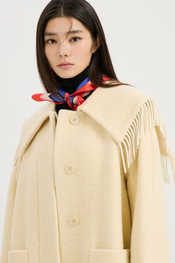 LUCKY CHOUETTE - 스카프/머플러 - [Atelier] Printing Square Scarf (blue)