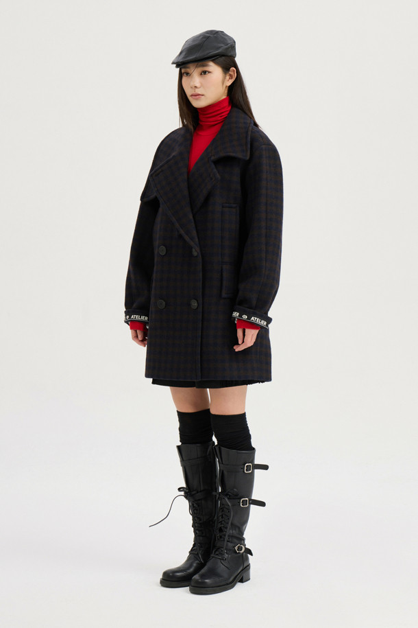 LUCKY CHOUETTE - 코트 - [Atelier] Belted Twrill Half Coat