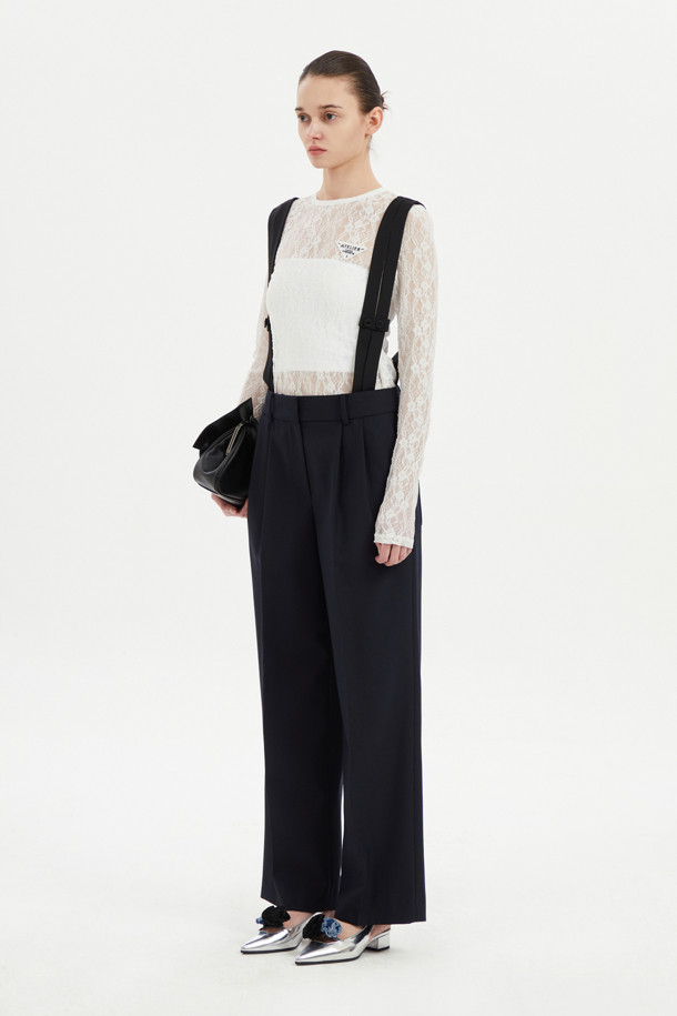 LUCKY CHOUETTE - 롱/미디팬츠 - [Atelier] Suspender Wide Pants