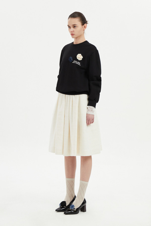 LUCKY CHOUETTE - 스웻셔츠 - [Atelier] Embroidered Point Sweatshirt