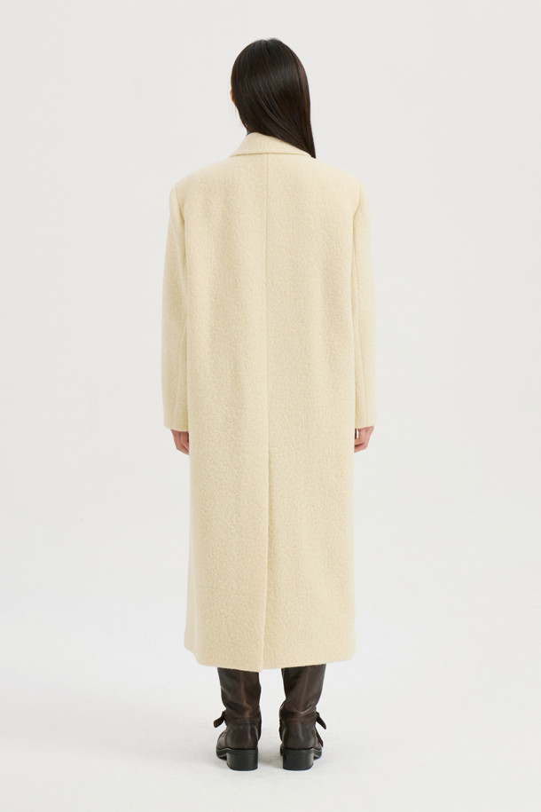 LUCKY CHOUETTE - 코트 - Gang Collar Hairy Double Coat (ivory)