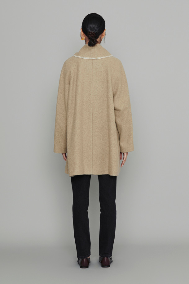 LUCKY CHOUETTE -  - [Atelier] Muffler A-Line Coat (beige)