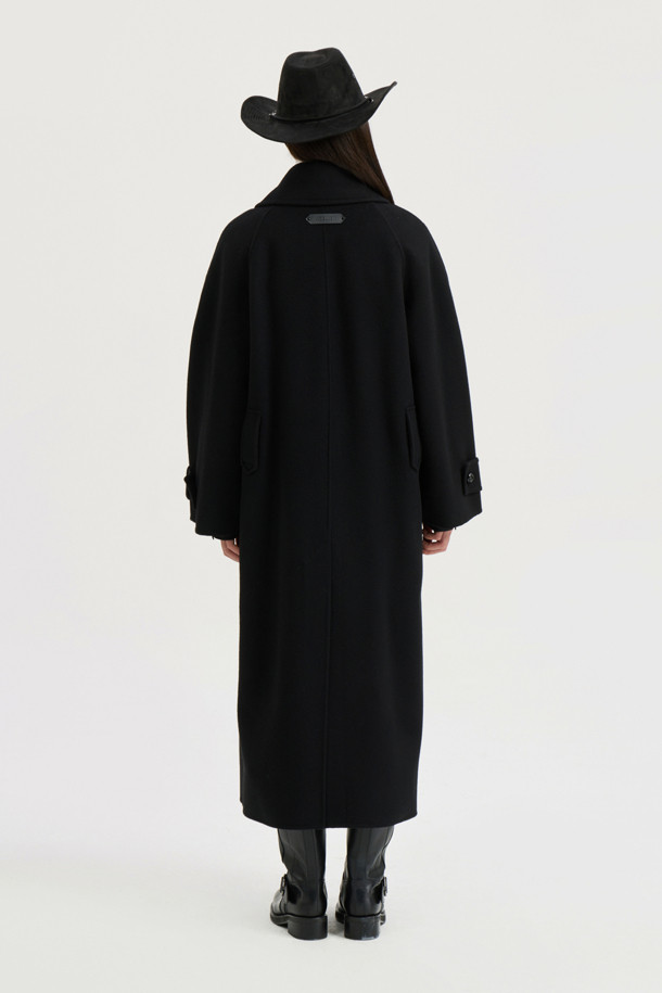 LUCKY CHOUETTE - 코트 - [Atelier] Mac Coat-type Belt Long Coat (black)