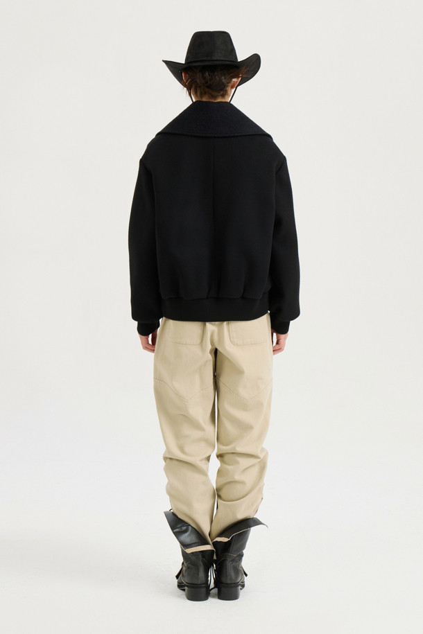 LUCKY CHOUETTE - 코트 - [Atelier] High-neck Jumper-type Coat (black)