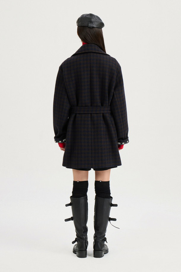 LUCKY CHOUETTE - 코트 - [Atelier] Belted Twrill Half Coat