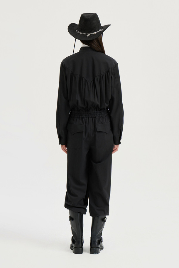 LUCKY CHOUETTE - 점프수트 - [Atelier] High-neck Jumpsuit (black)