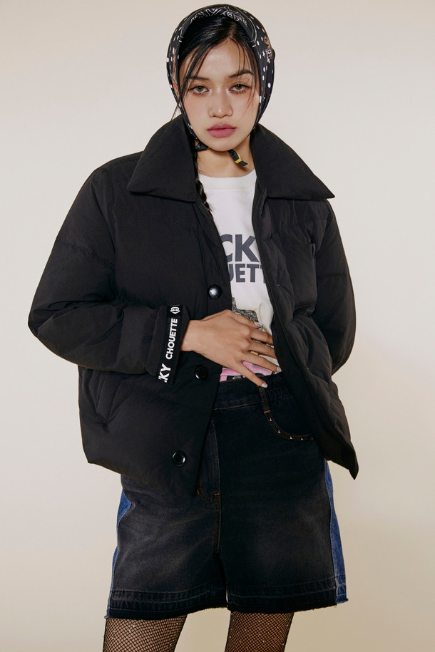 LUCKY CHOUETTE - 패딩 - Down Jumper (black)