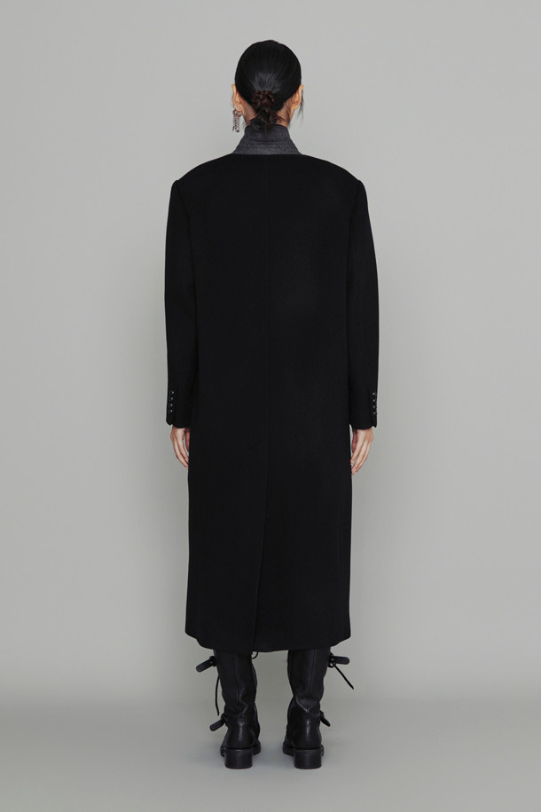 LUCKY CHOUETTE - 코트 - [Atelier] Double Long Coat (black)