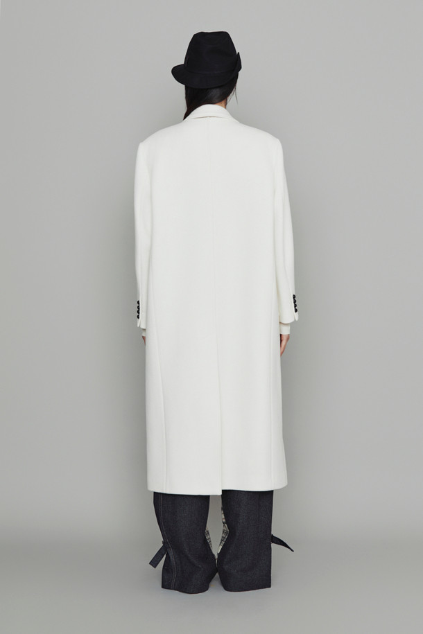 LUCKY CHOUETTE - 코트 - [Atelier] Double Long Coat (light ivory)