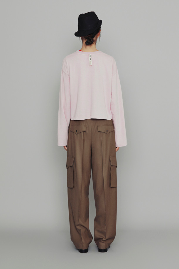 LUCKY CHOUETTE - 롱/미디팬츠 - [Atelier] Out Pocket Wool Baggy Pants (brown)