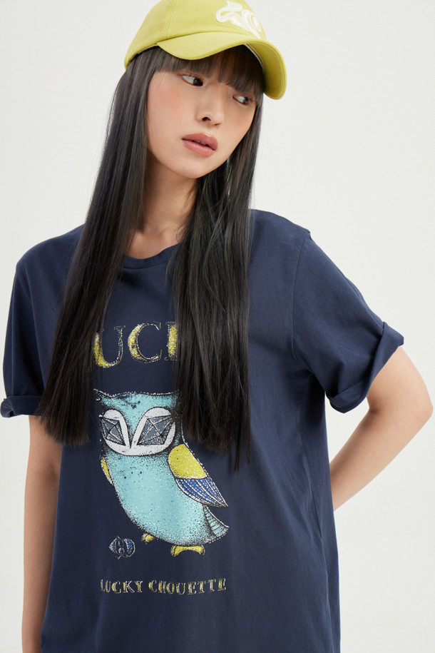 LUCKY CHOUETTE - 반소매 티셔츠 - Chouette Regular Fit Half Sleeve T-shirt