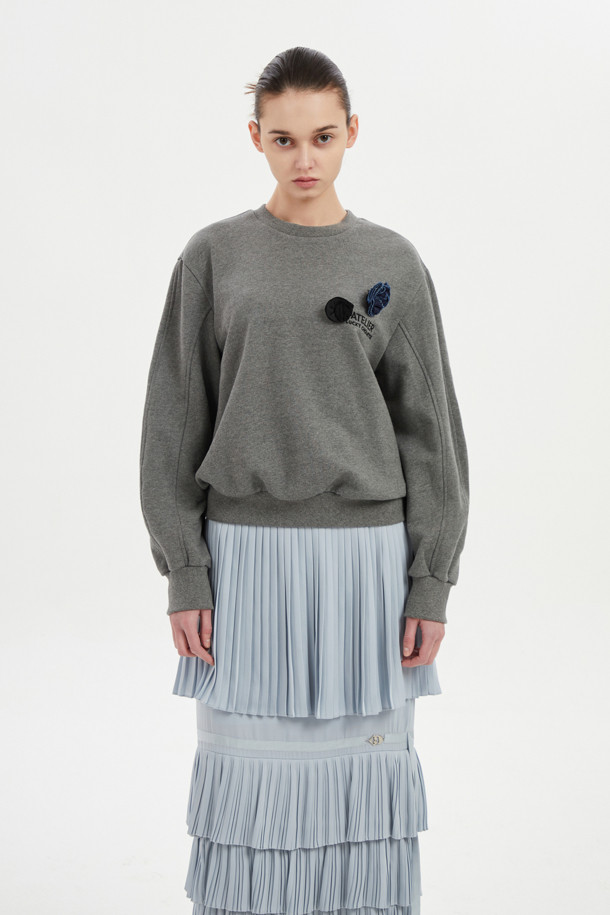 LUCKY CHOUETTE - 스웻셔츠 - [Atelier] Embroidered Point Sweatshirt