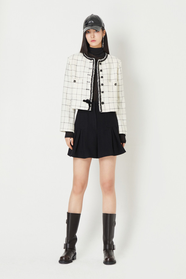 LUCKY CHOUETTE - 자켓 - [Holiday Edition] Collarless Tweed Jacket