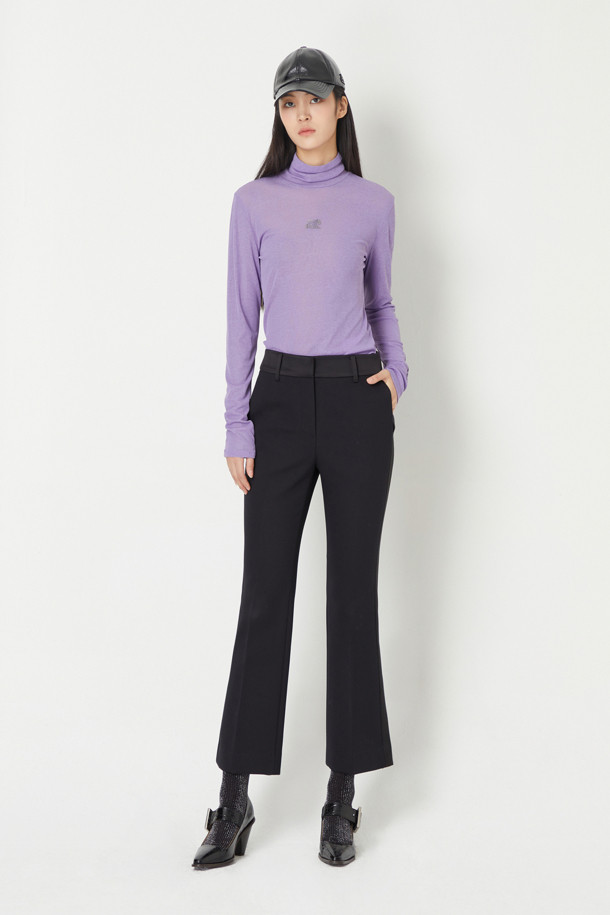 LUCKY CHOUETTE - 긴소매 티셔츠 - [Holiday Edition] Turtleneck See-Through Slim Fit T-shirt