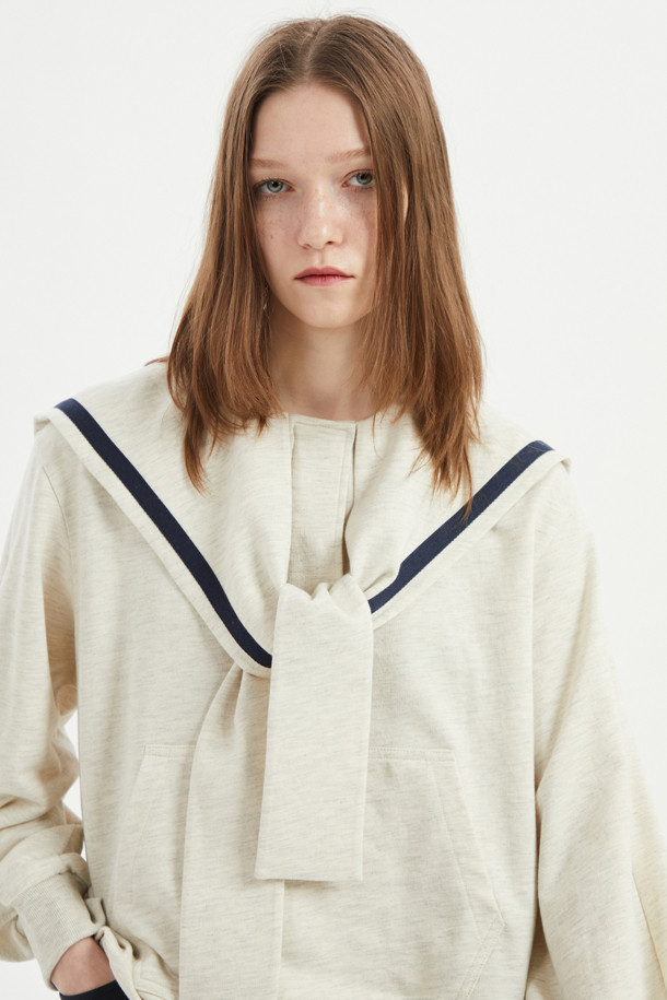 LUCKY CHOUETTE -  - Sailor Collar Anorak Long Sleeve T-shirt