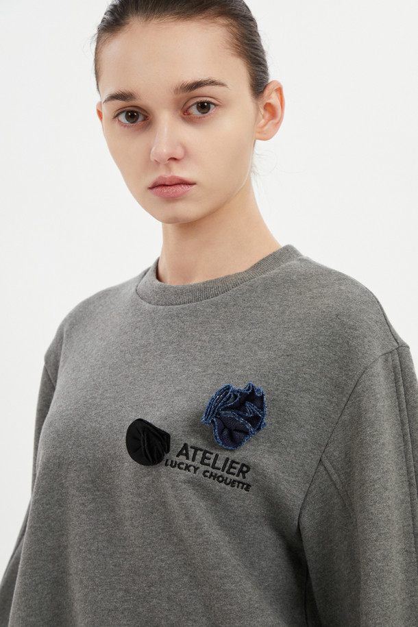 LUCKY CHOUETTE - 스웻셔츠 - [Atelier] Embroidered Point Sweatshirt