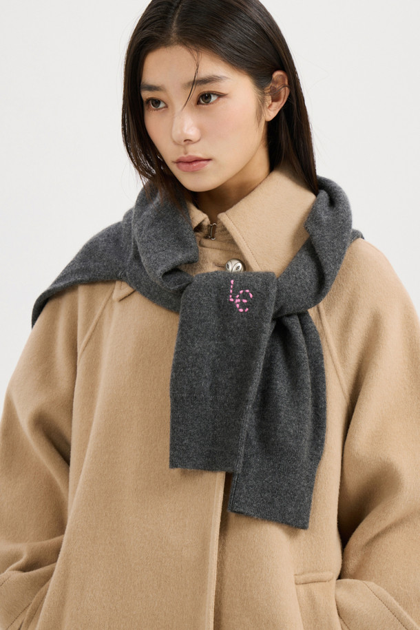 LUCKY CHOUETTE - 코트 - [Atelier] Mac Coat-type Belt Long Coat (melange beige)