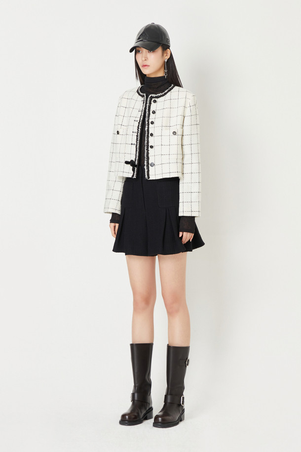 LUCKY CHOUETTE - 자켓 - [Holiday Edition] Collarless Tweed Jacket