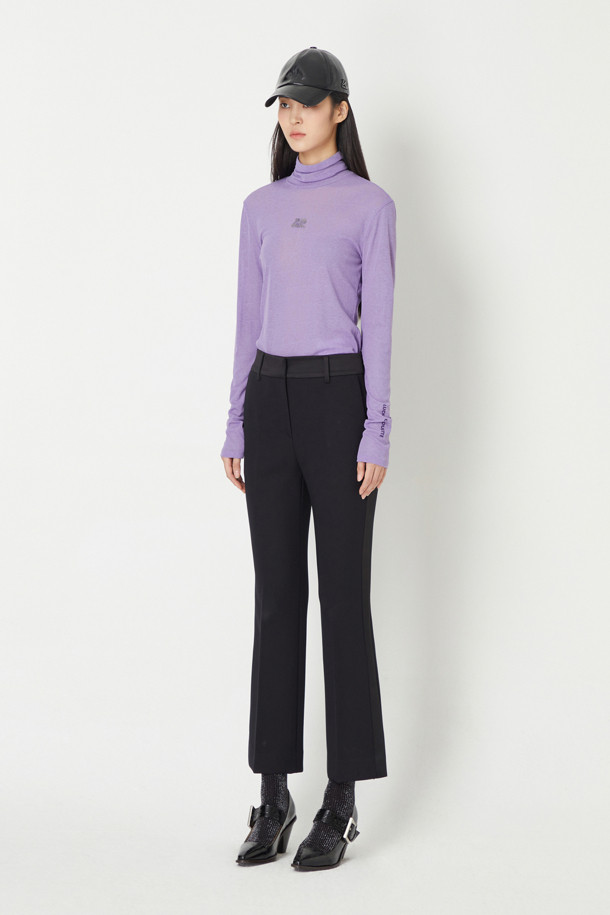 LUCKY CHOUETTE - 긴소매 티셔츠 - [Holiday Edition] Turtleneck See-Through Slim Fit T-shirt