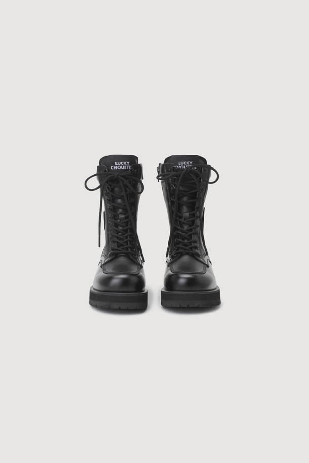 LUCKY CHOUETTE - 부츠/워커 - Emblem Lace-up Walker (black)