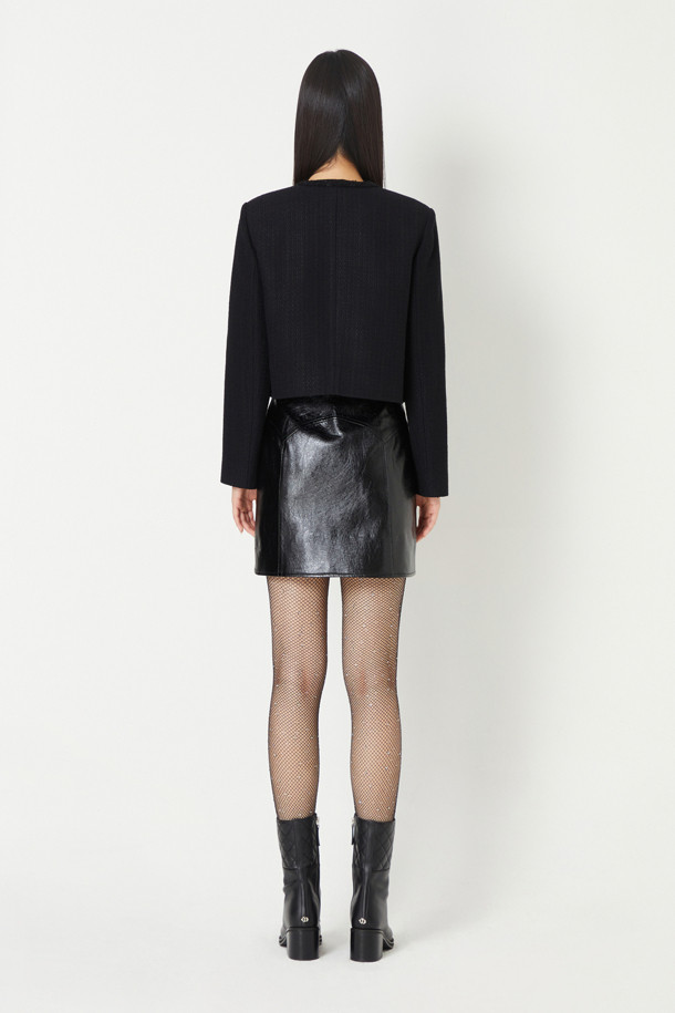 LUCKY CHOUETTE - 미니스커트 - Fake Leather Mini Skirt 