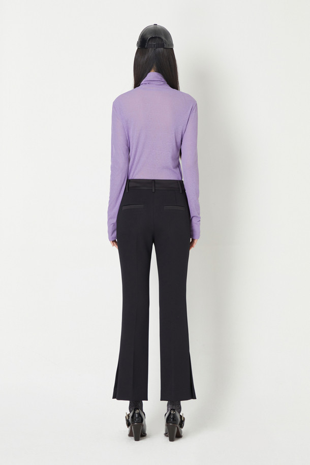 LUCKY CHOUETTE - 긴소매 티셔츠 - [Holiday Edition] Turtleneck See-Through Slim Fit T-shirt