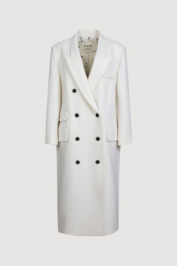 LUCKY CHOUETTE - 코트 - [Atelier] Double Long Coat (light ivory)