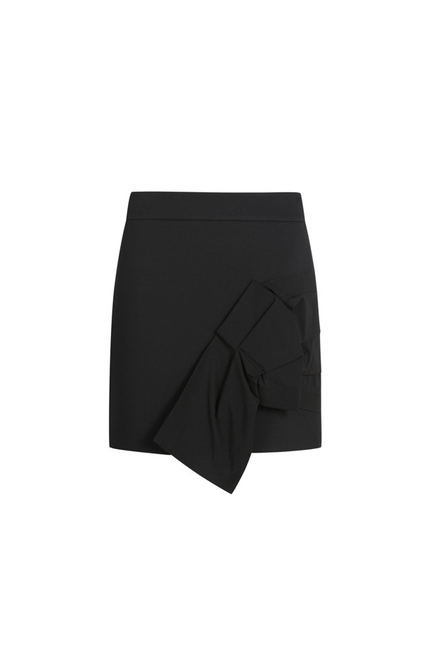 LUCKY CHOUETTE - 미니스커트 - [Holiday Edition] Ribbon Accent Mini Skirt 