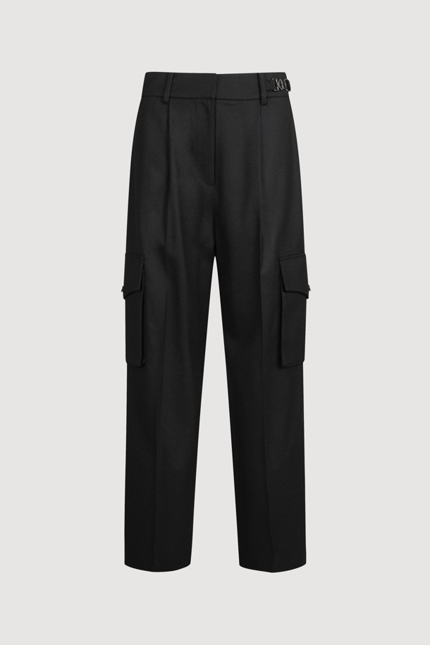 LUCKY CHOUETTE - 롱/미디팬츠 - [Atelier] Out Pocket Wool Baggy Pants (black)