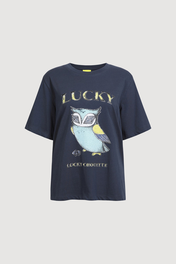 LUCKY CHOUETTE - 반소매 티셔츠 - Chouette Regular Fit Half Sleeve T-shirt