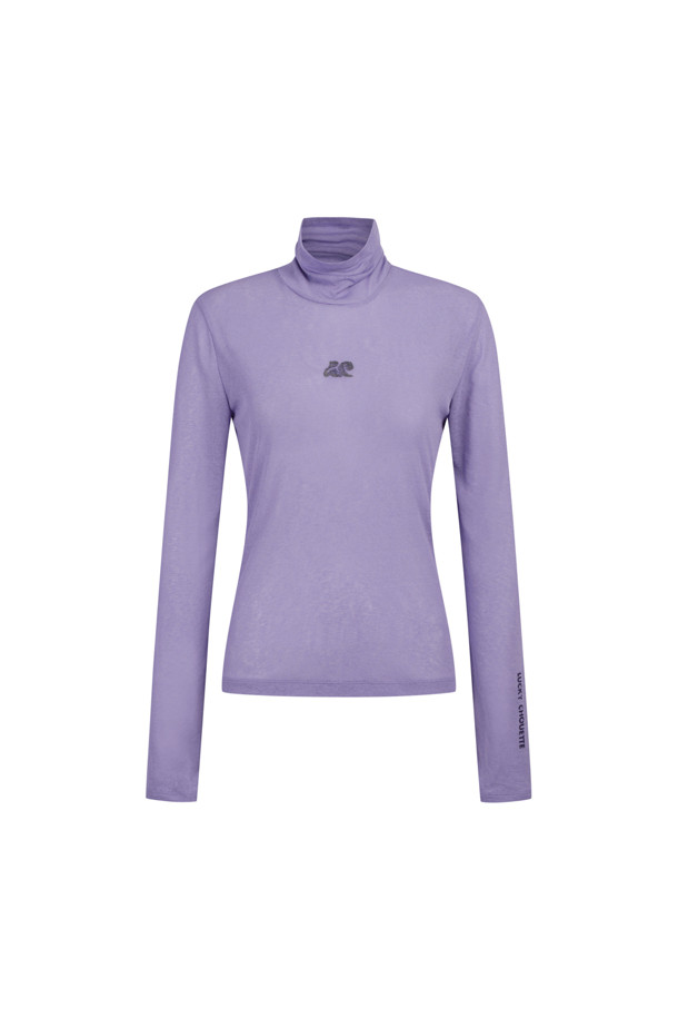 LUCKY CHOUETTE - 긴소매 티셔츠 - [Holiday Edition] Turtleneck See-Through Slim Fit T-shirt