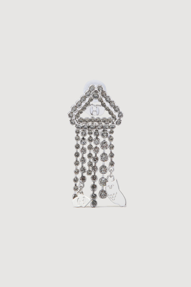 LUCKY CHOUETTE - 귀걸이 - [Atelier] Triangle Chain Ornament Single Earring