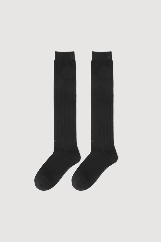 LUCKY CHOUETTE - 양말 - [Atelier] Metal Coloration Knee-socks (black)