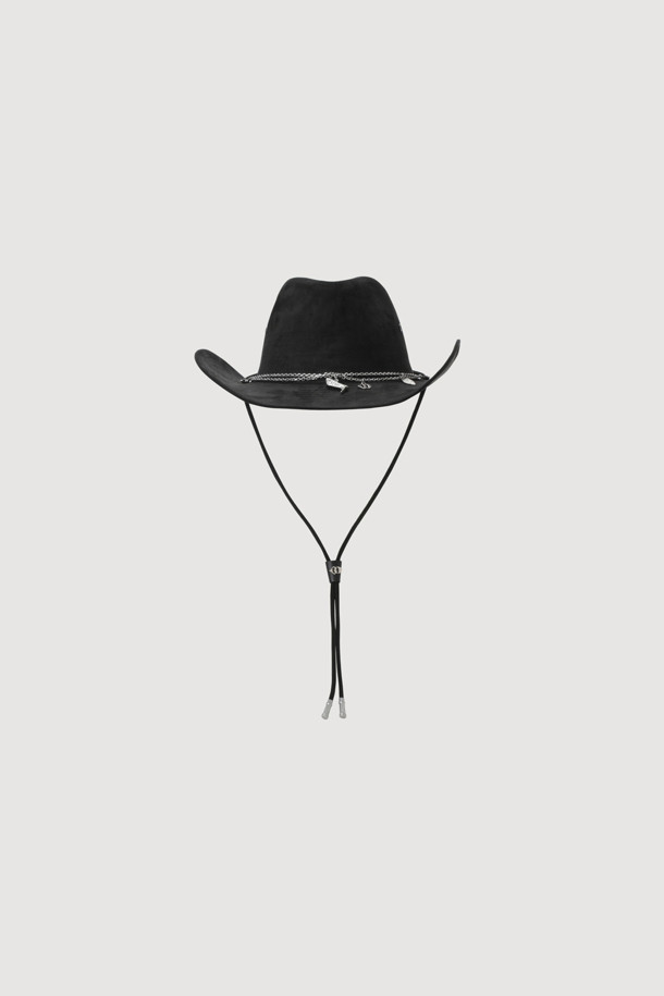 LUCKY CHOUETTE - 모자 - [Atelier] Suede Western hat (black)