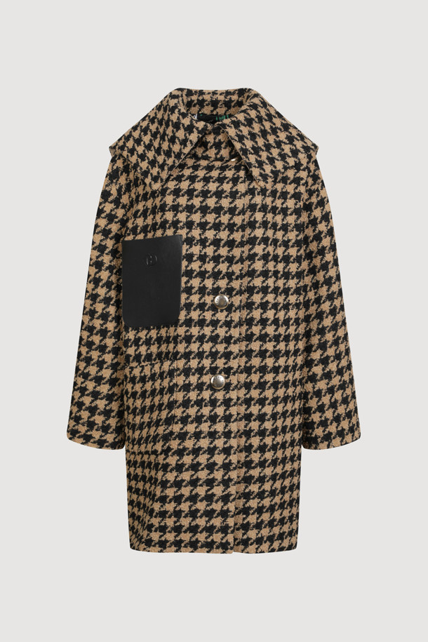 LUCKY CHOUETTE - 코트 - Hound Tooth Check Coat