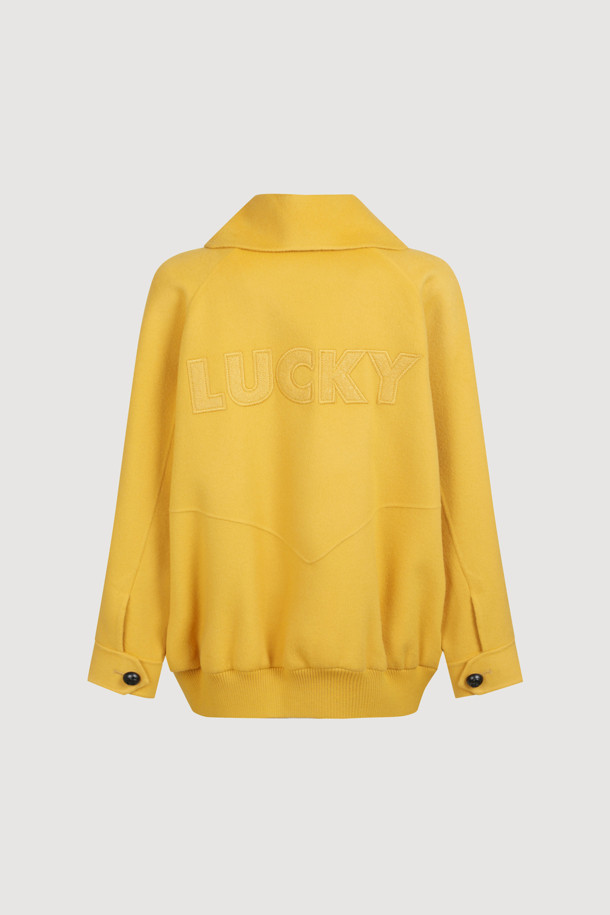 LUCKY CHOUETTE - 코트 - [Handmade] Collar Jumper Type Coat (mustard)