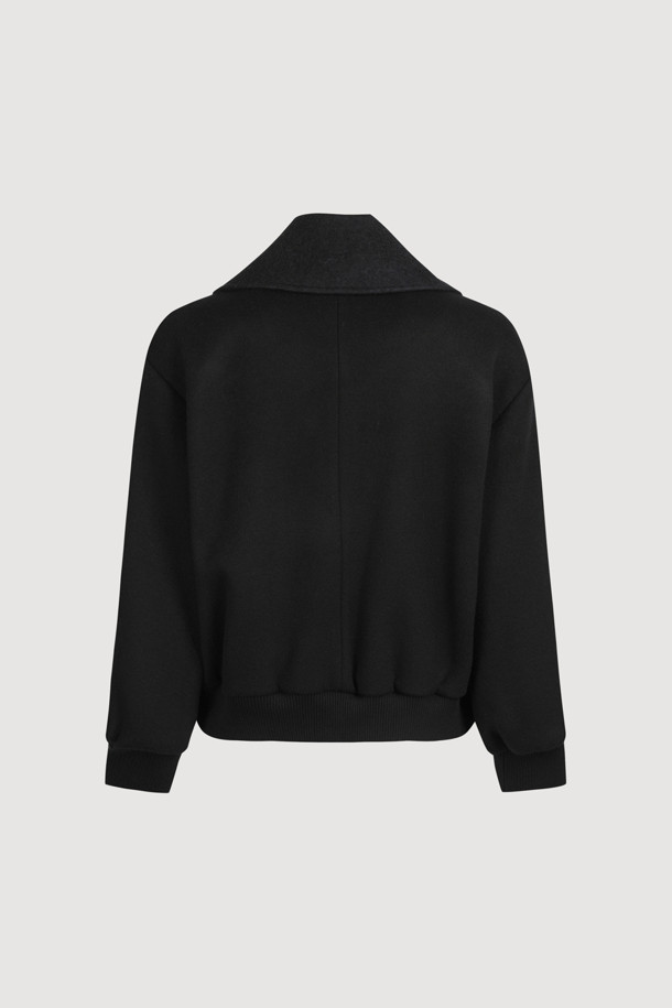 LUCKY CHOUETTE - 코트 - [Atelier] High-neck Jumper-type Coat (black)