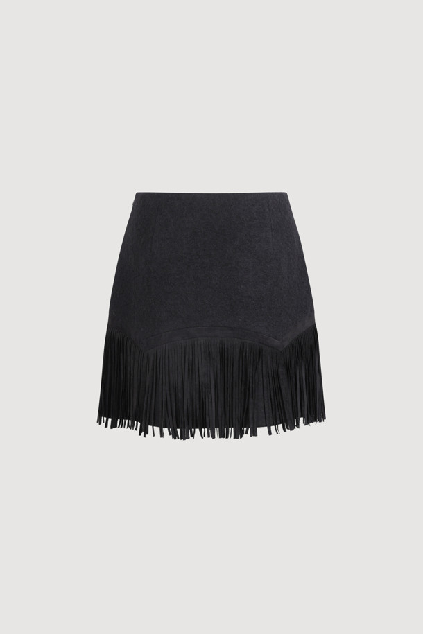 LUCKY CHOUETTE - 미니스커트 - [Atelier] Tassel Point Mini Skirt (black)