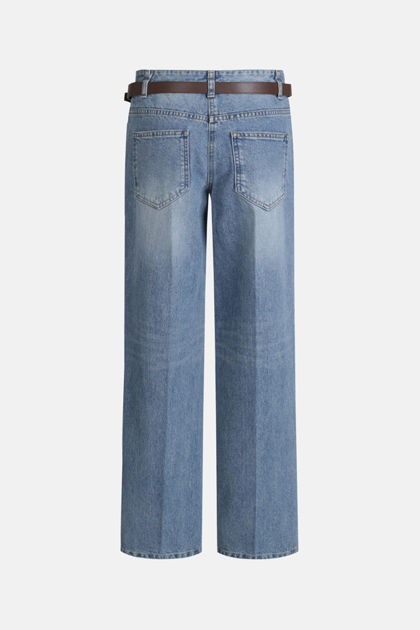 LUCKY CHOUETTE - 롱/미디팬츠 - Straight Denim Pants