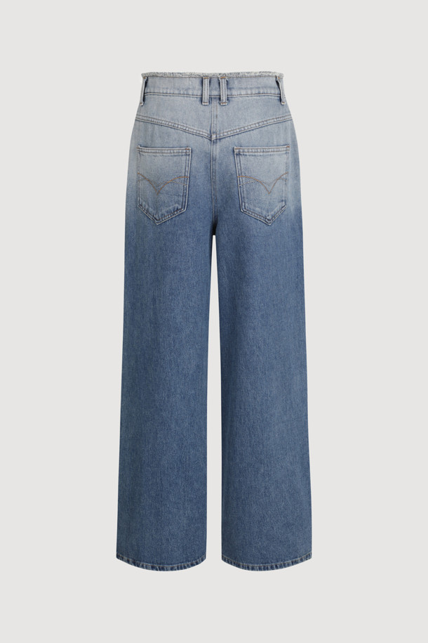 LUCKY CHOUETTE - 롱/미디팬츠 - [Atelier] Gradient Wide Denim Pants (blue)