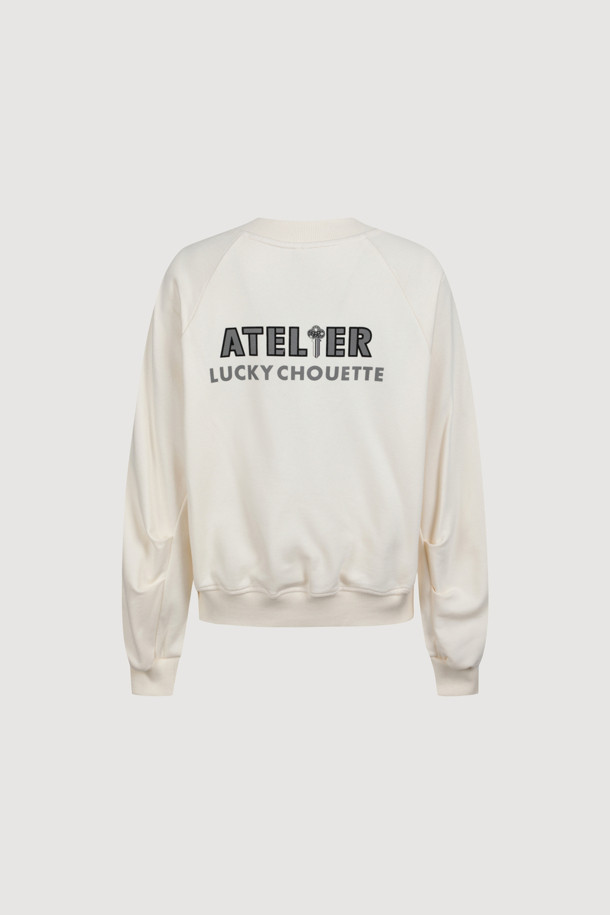 LUCKY CHOUETTE - 스웻셔츠 - [Atelier] Sleeve Volume Sweatshirt (ivory)