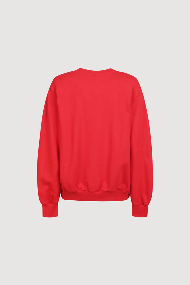 LUCKY CHOUETTE - 긴소매 티셔츠 - [Atelier] Chouette Point Sweatshirt (red)