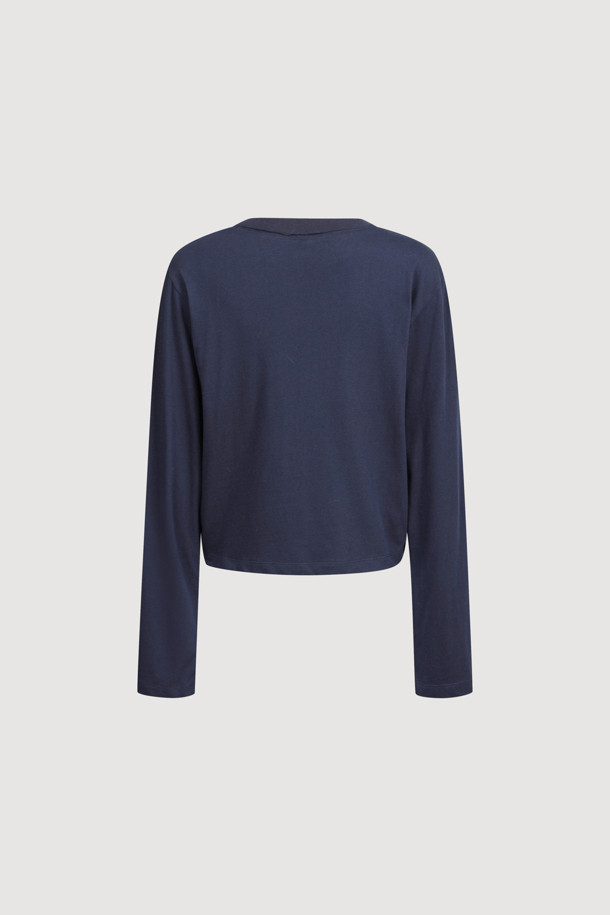 LUCKY CHOUETTE - 긴소매 티셔츠 - [Atelier] Chouette Point Long SleeveT-Shirt (dark navy)