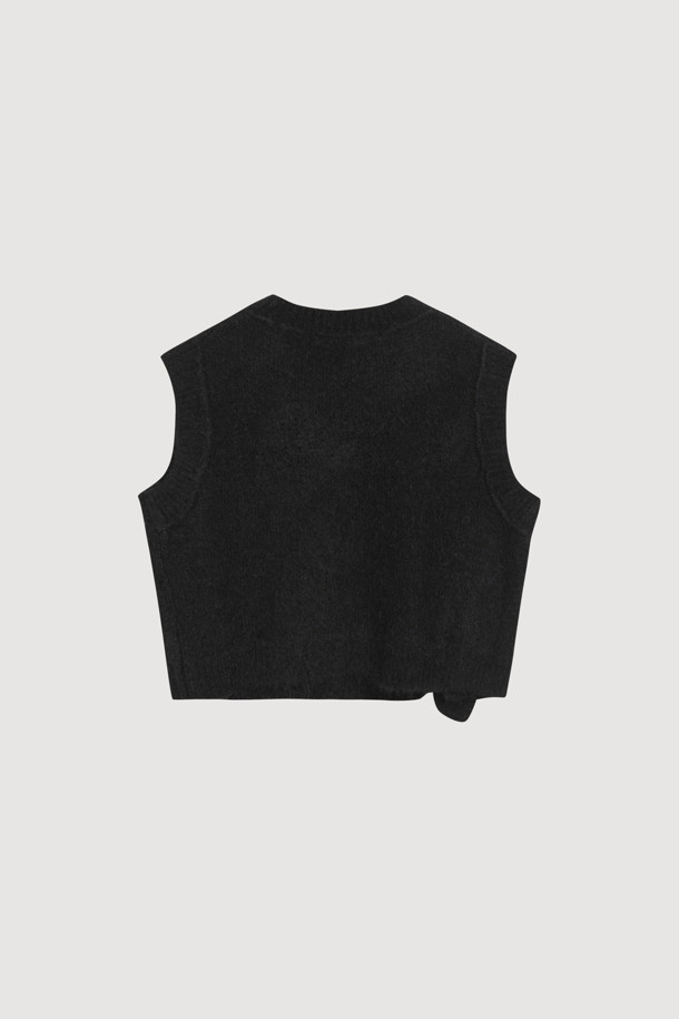 LUCKY CHOUETTE - 스웨터 - [Atelier] Alpaca Scotch Knit Vest (black)