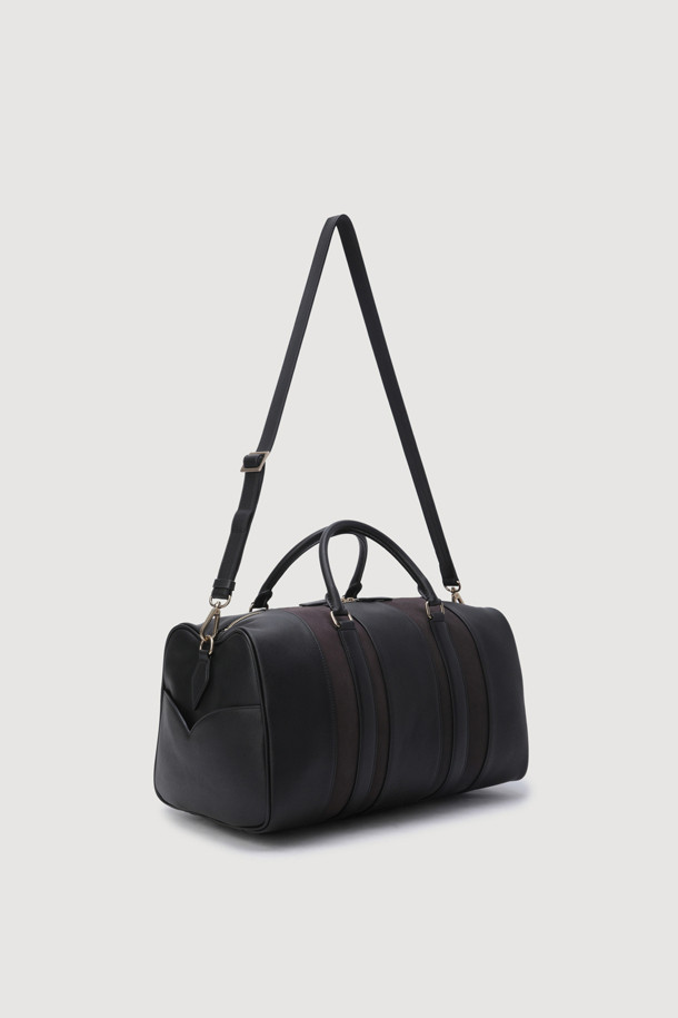 LUCKY CHOUETTE - 숄더백 - [Atelier] Texture Mix Large Boston Bag (black)