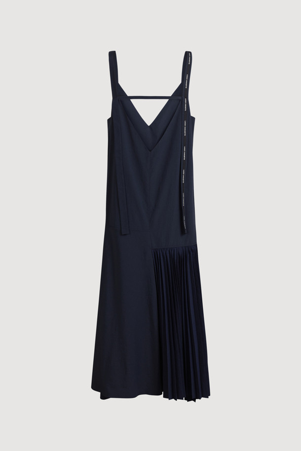 LUCKY CHOUETTE - 원피스 - Pleated Woven Mix Layered Long Dress