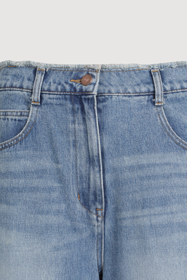 LUCKY CHOUETTE - 롱/미디팬츠 - [Atelier] Denim Wide Pants (blue)