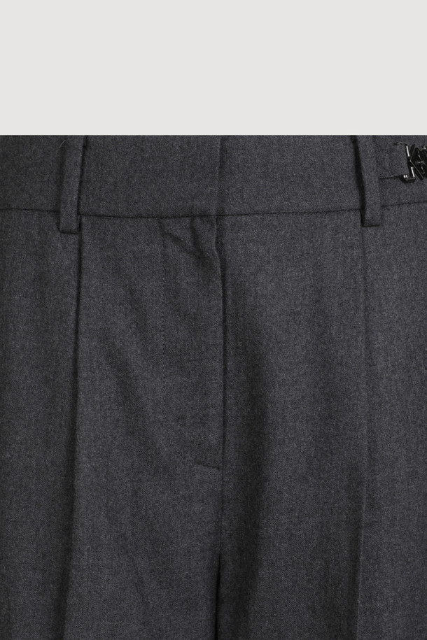 LUCKY CHOUETTE - 롱/미디팬츠 - [Atelier] Out Pocket Wool Baggy Pants (melange grey)